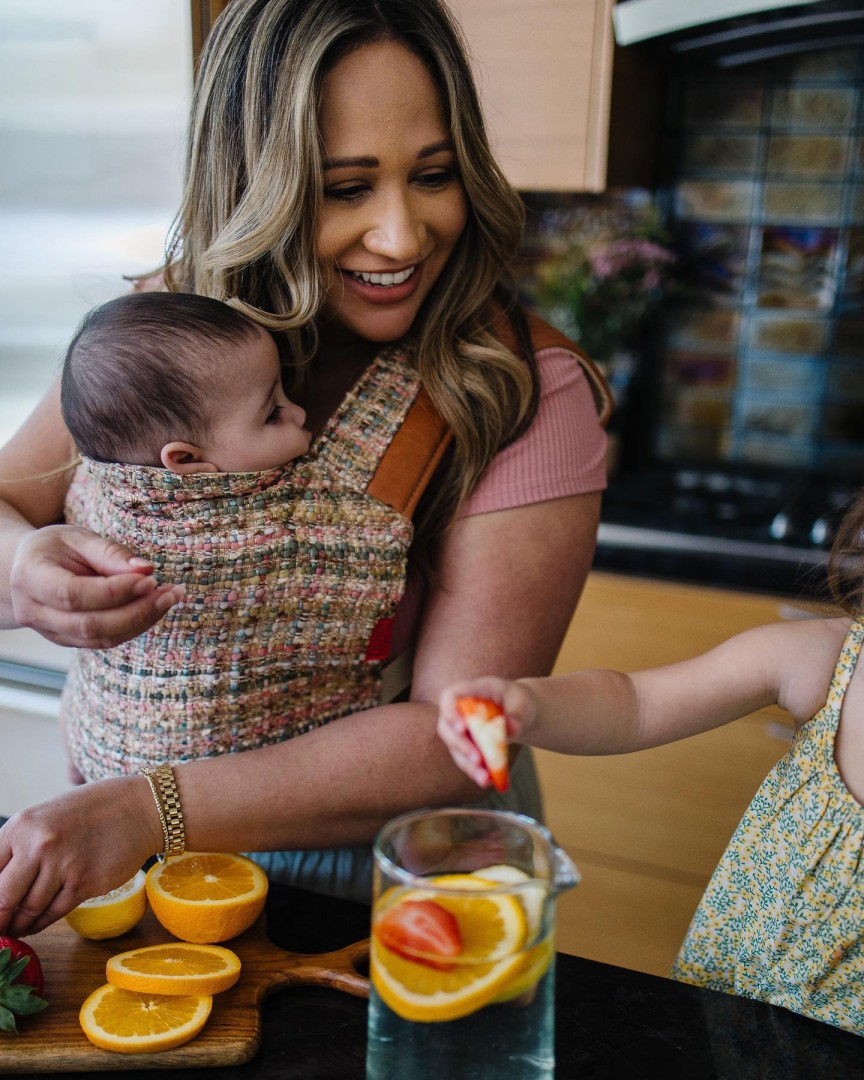 Sakura Bloom Onbuhimo + Whiskey Leather - see a full list of 85 models