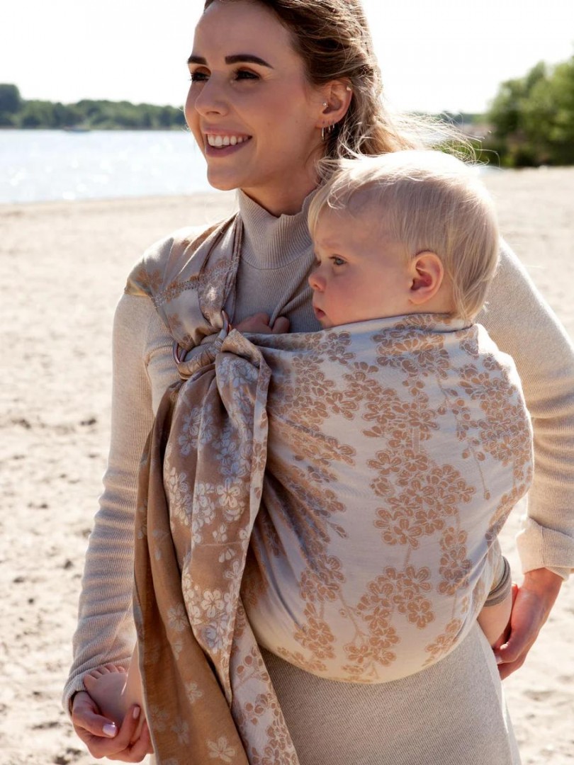 Oscha リングスリング リネン混 Oscha Ring Sling Blossom Bronzo