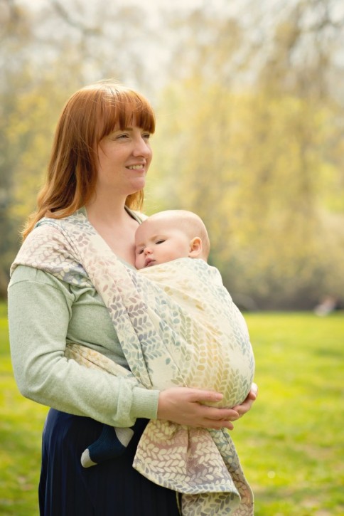 Woven Wings Stockinette Misty Morning Rainbow
